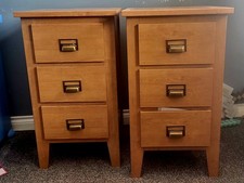 Pair Of 3 Drawer Bedside Lamp