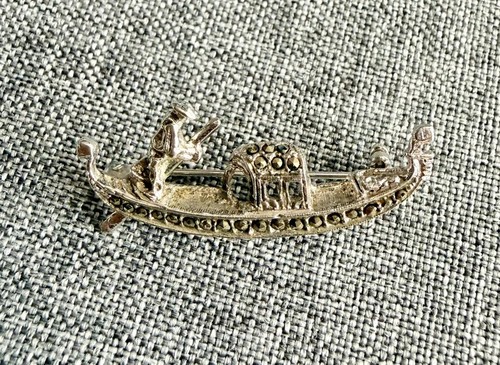 Vintage gondola marcasite - gondola,