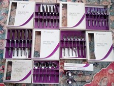 Prestige Holland Amefa Bark Cutlery MCM Mid Century 32 Pieces,  Boxed