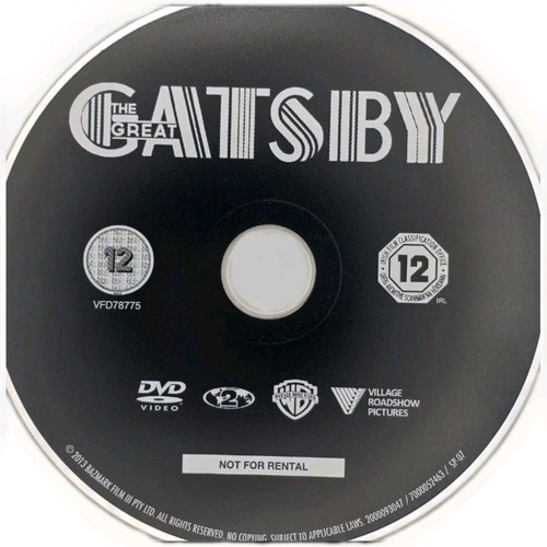 The great gatsby dvd disc - disc, only