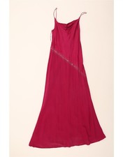 LIBRA Womens Maxi Slip Dress UK 10 Small Pink BZ13
