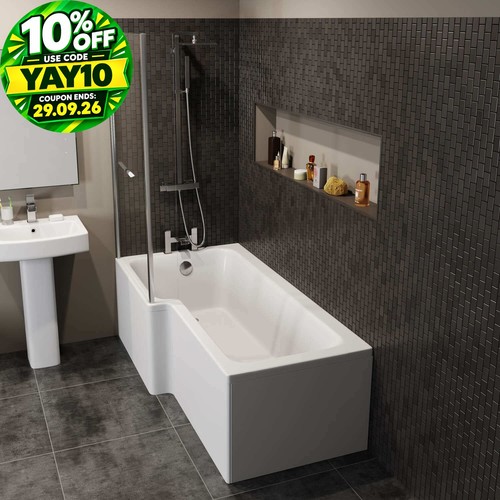 Modern shaped shower bath - l,