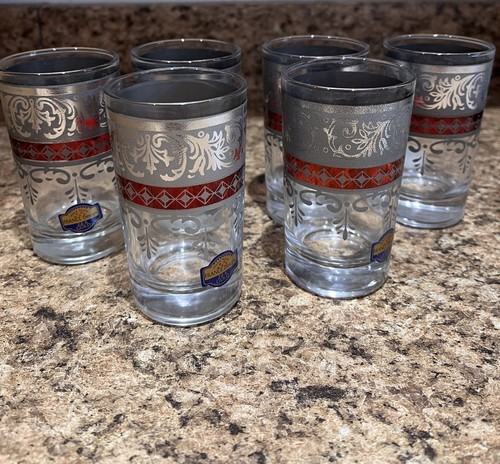 Moroccan silver tea glasses - silver,