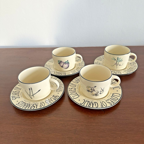 Set vintage rayware cups - set, 4