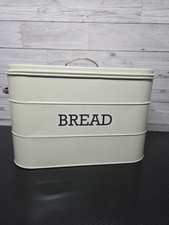 Cream Metal Bread Bin Kitchen