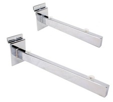 Chrome Glass Shelf Brackets