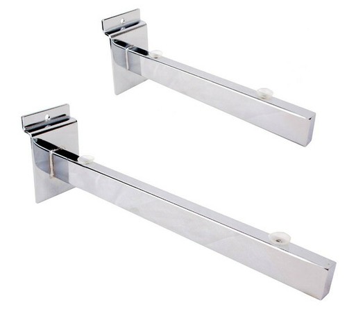 Chrome glass shelf brackets - chrome,