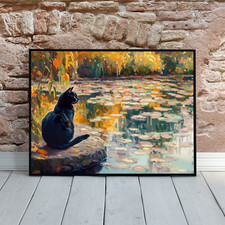 Black Cat looks over the Lily