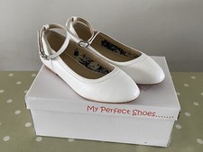 Girls White Leather Bridesmaid