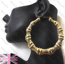 HUGE 9cm BIG BAMBOO EARRINGS