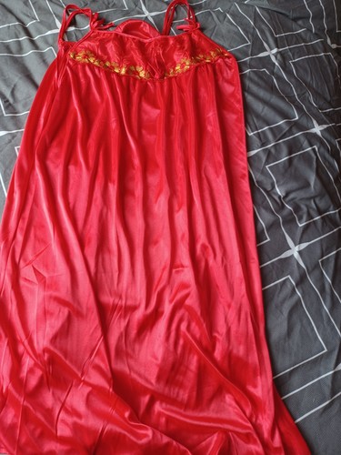 Ladies strappy nighty red - strappy, in