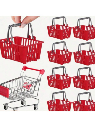 10pc mini metal shopping cart - mini,