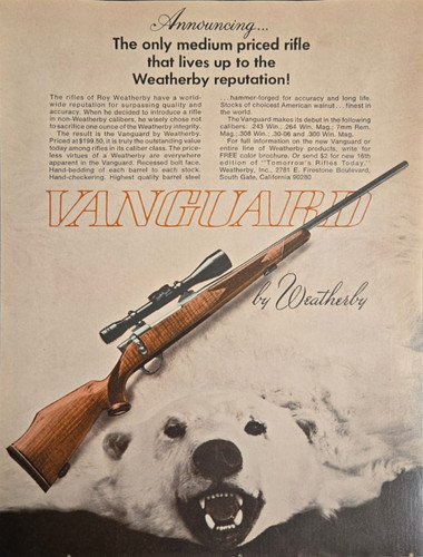 Weatherby 1971 vanguard rifle - weatherby,