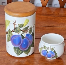 Portmeirion Pomona Large Storage Jar with Lid Sugar Bowl L'Imperatrice Plum VGC