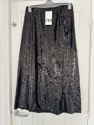 Zara black sequin - , midi