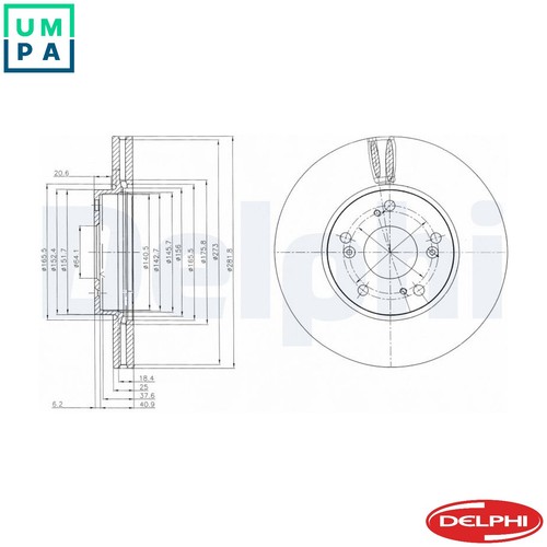 Brake disc bg4119 - bg4119, honda