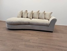 Harry Fabric Curve Left Hand Corner Sofa – Stone