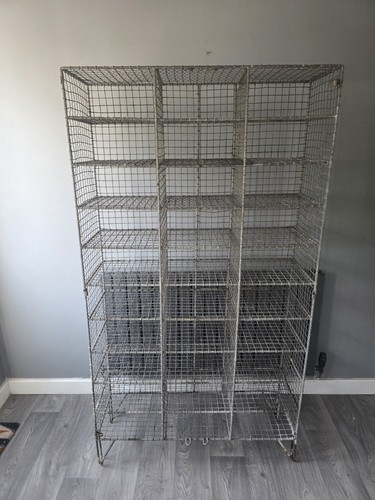 Vintage industrial wire locker - vintage,