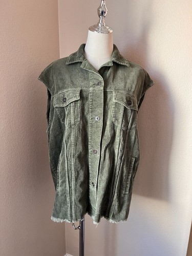 Zara corduroy vest - zara, khaki