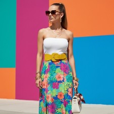 Women Mustard Yellow Elastic