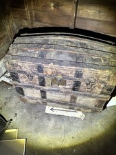 Antique Wood Steamer Trunk -