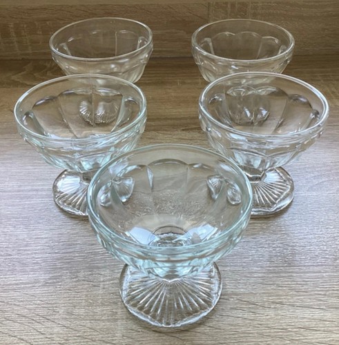 Vintage footed pressed clear - vintage,