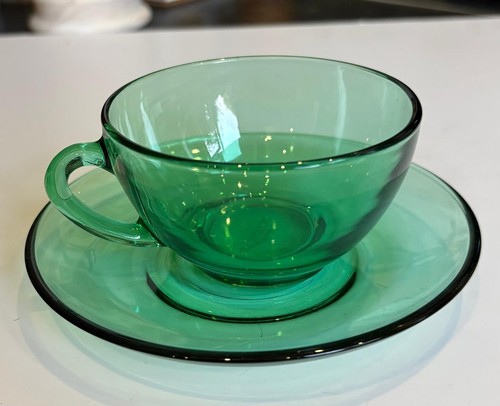 Vintage 1970s arcoroc emerald - 1970s,
