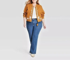 Nwt knox rose blue jeans - blue, 22
