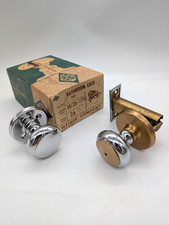 Vintage 50’s Weiser 300 Bathroom Lock Knob Copper/Dull Bronze & Bright Chrome