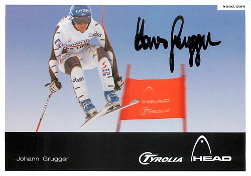 Johann grugger autograph - autograph, card