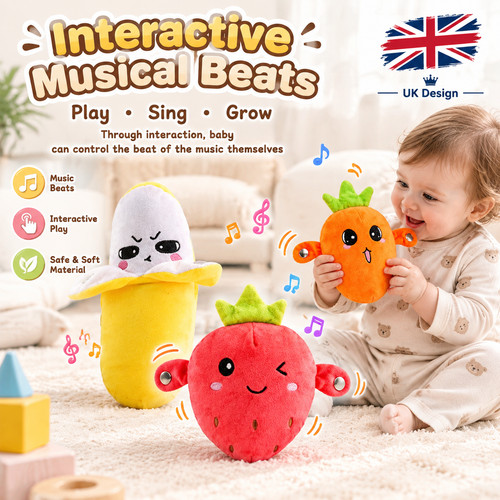 Fruit beat piano plush - piano, toy