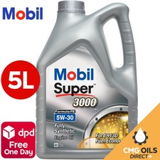 MOBIL SUPER 3000 X1 FORMULA FE 5W30 FULLY SYNTHETIC ENGINE OIL 5L