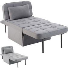 Grey Jumbo Single Chair Sofa