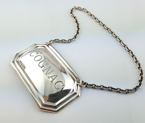 Vintage silver cognac decanter - silver,