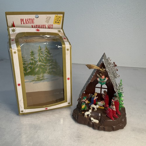 Vintage plastic nativity - vintage,