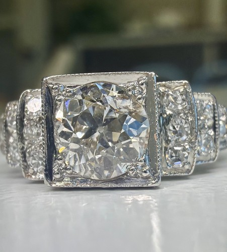 Antique art deco platinum old - antique,