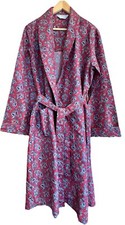 Tootal Vintage Paisley Print Dressing Gown Robe Smoking Jacket Size M
