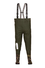 Kids Chest Waders 3KAMIDO , Junior MORO - CAMOUFLAGE / DARK GREEN 