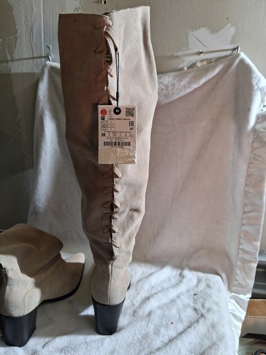 Nwt zara spit - suede, high