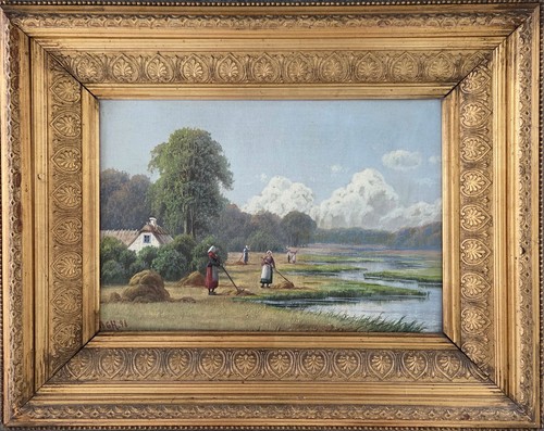 Antique oil painting - ., gustav