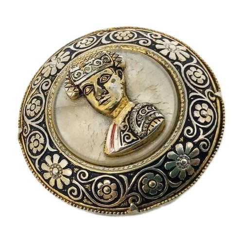 36mm 1960s vintage damascene