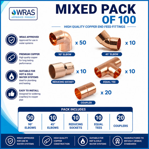 100 15mm copper end - x, feed