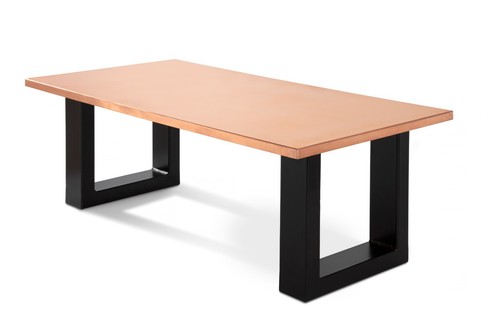 Aged copper coffee table - aged,