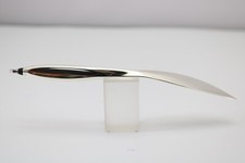 Vintage Unbranded Silver Plated Quill Look Ballpoint Pen