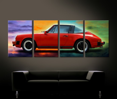 Red porsche 911 - red, targa