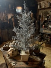 Primitive Vintage Tinsel Tree
