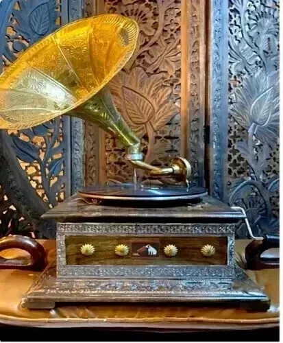 Vintage gramophone player - vintage,