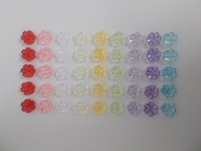 Clear Flower Buttons -