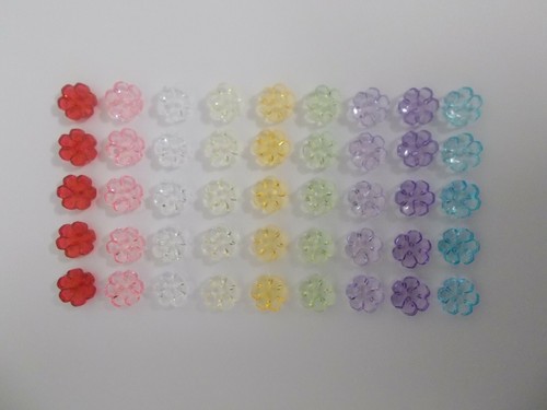 Clear flower buttons - flower,