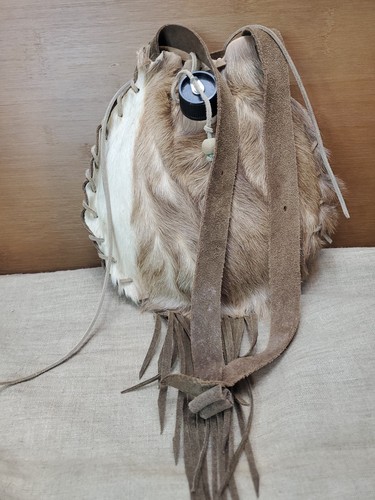 Deer hide canteen flask - deer,